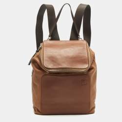 Pre Owned Loewe Goya Brown Leather Backpack