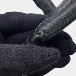 Pre Owned حقيبة ظهر لويفي قابلة للتحويل جلد أسود