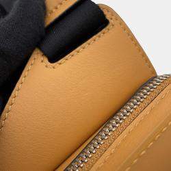 Pre Owned Loewe Anagram Molded Sling Camel Rubber Leather Sling Bag