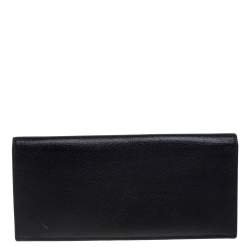 Loewe Black Grained Leather Long Wallet