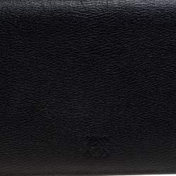 Loewe Black Grained Leather Long Wallet