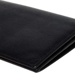 Loewe Black Grained Leather Long Wallet