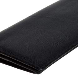 Loewe Black Grained Leather Long Wallet