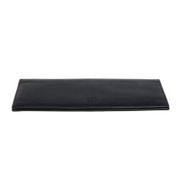 Loewe Black Grained Leather Long Wallet