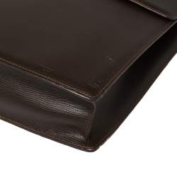 Loewe Brown Leather Lock Briefcase