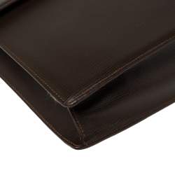 Loewe Brown Leather Lock Briefcase