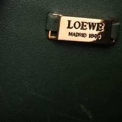 Loewe Green Leather Zip Sling Backpack