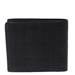 Loewe Black Textured Leather Bifold Compact Wallet