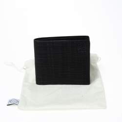 Loewe Black Textured Leather Bifold Compact Wallet