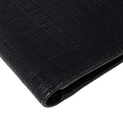 Loewe Black Textured Leather Bifold Compact Wallet