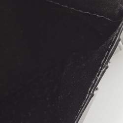 Pre Owned Loewe Black Leather Puzzle Stitch Bifold Card Holder 