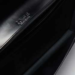 Pre Owned Loewe Black Glossy Leather Slim Briefcase