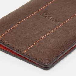 Loewe Brown Leather Bifold Card Case