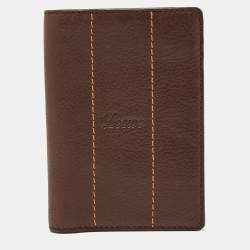Loewe Brown Leather Bifold Card Case
