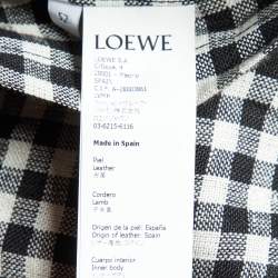 Pre Owned Loewe Tan Brown Leather and Linen Reversible Blouson Jacket XL