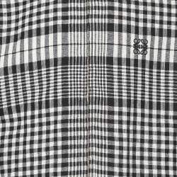 Pre Owned Loewe Tan Brown Leather and Linen Reversible Blouson Jacket XL