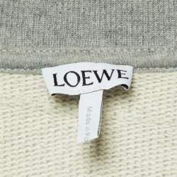 Loewe Grey Anagram Embroidery Cotton Crew Neck Sweatshirt M