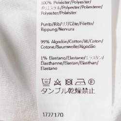 Pre Owned Loewe White Anagram Embroidery Cotton Crew Neck T-Shirt XL