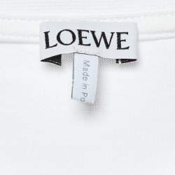Loewe White Cotton Anagram Fake Pocket Crew Neck T-Shirt S