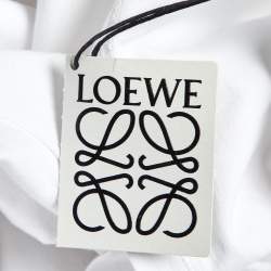 Loewe White Logo Embroidered Cotton T-Shirt L