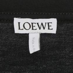 Pre Owned Loewe Black Anagram Embroidered Cotton Crew Neck T-Shirt S