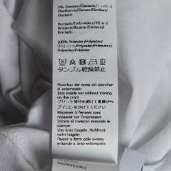 Pre Owned Loewe White Glitch Anagram Cotton Crew Neck T-Shirt L