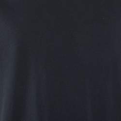 Pre Owned Loewe Black Cotton Knit Contrast Detail T-Shirt S