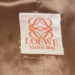 Pre Owned Loewe Vintage Beige Synthetic Long Belted Trench Coat XXL