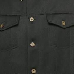 Pre Owned Loewe Black Wool Button Front Jacket L