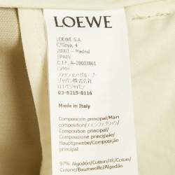 Pre Owned Loewe Stone Beige Cotton Gabardine Cargo Pants XXS