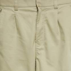 Pre Owned Loewe Stone Beige Cotton Gabardine Cargo Pants XXS