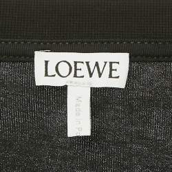 Pre Owned Loewe Black Anagram Embroidery Cotton Crew Neck T-Shirt XL