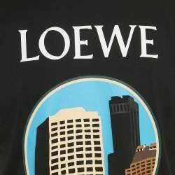 Pre Owned Loewe Black Printed Cotton T-Shirt M