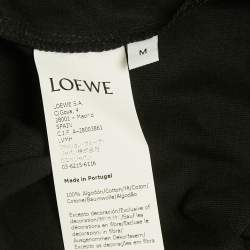 Pre Owned Loewe Black Printed Cotton T-Shirt M