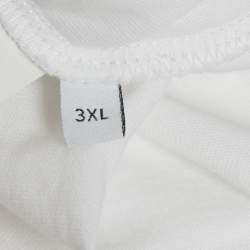 Pre Owned Loewe White Anagram Embroidery Cotton T-Shirt 3XL