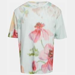 Pre Owned Loewe Multicolor Floral Print Cotton Oversize T-Shirt L