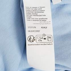 Pre Owned Loewe Light Blue Cotton Anagram Applique Relaxed Fit T-Shirt L