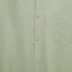 Pre Owned Loewe X Paula's Ibiza Mint Green Logo Embroidered Linen Blend Shirt L