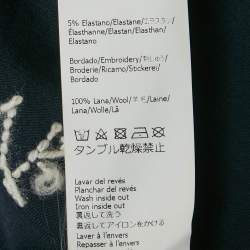 Pre Owned Loewe Blue Logo Embroidered Jersey Crew Neck T-Shirt M