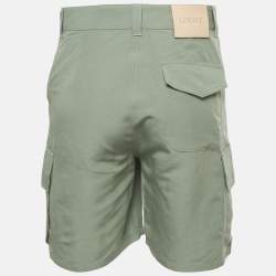 Pre Owned Loewe x Paula’s Ibiza Sage Green Crepe Cargo Shorts S
