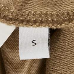 Pre Owned Loewe Brown/Blue Anagram Cotton Crew Neck T-Shirt S