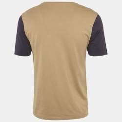 Pre Owned Loewe Brown/Blue Anagram Cotton Crew Neck T-Shirt S