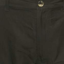 Pre Owned شورت لويفي x باولا إيبيزا مزيج كتان أسود بجيوب مقاس صغير