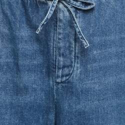 Pre Owned بنطلون واسع الساق قصير دنيم أزرق لويفي x باولاز إيبيزا مقاس صغير