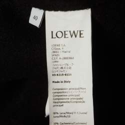 Pre Owned Loewe Black Wool Patch Leather Pocket Detail Jacket XXXS