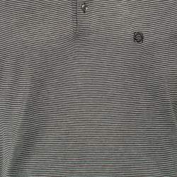 Pre Owned قميص لويفي مخطط أسود قديم قطن بولو متوسط