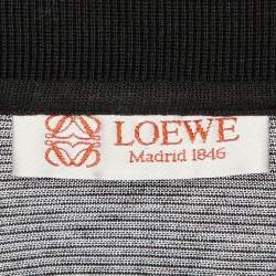 Pre Owned قميص لويفي مخطط أسود قديم قطن بولو متوسط