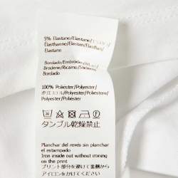 Pre Owned Loewe White Glitch Anagram Cotton Crew Neck T-Shirt XS