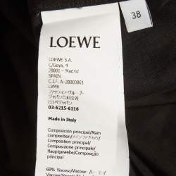 Pre Owned Loewe X Paul Ibiza Black Linen Blend Shirt and Shorts Set 