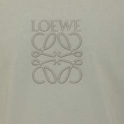 Pre Owned Loewe Khaki Green Cotton Relaxed Fit T-Shirt M